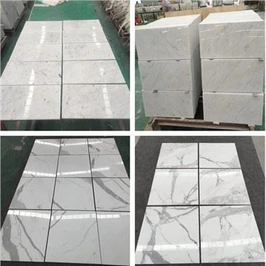 หินอ่อนสีขาว Biano Carrara สำหรับกระเบื้องปูพื้นผนัง