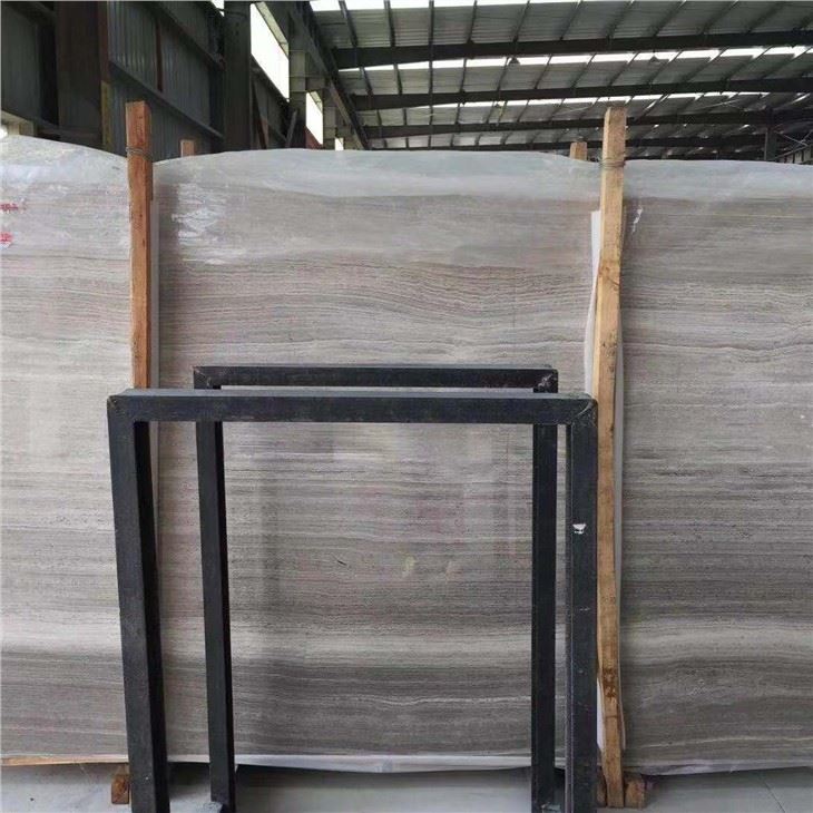 Wooden Grey Marble Slab