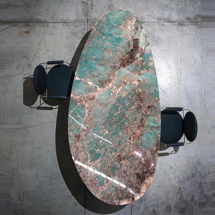 Exotic Backlit Stones Amazonite Granite สำหรับการออกแบบที่อยู่อาศัย