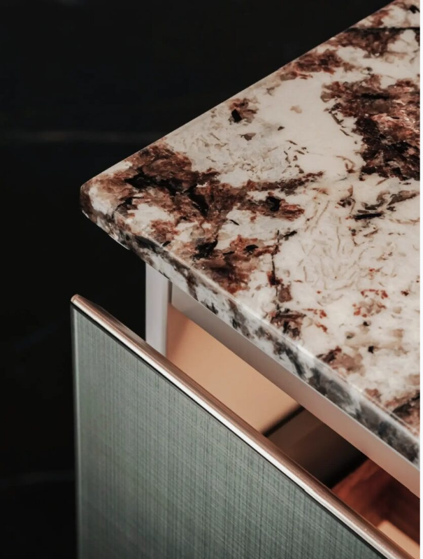 Nature Stone Snow Mountain Silver Fox Luxury Marble Countertop
