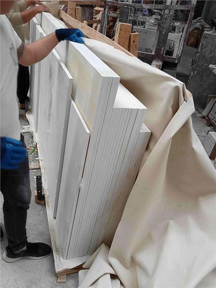 Engineered Pure White Artificial Stone Marble Slab For Countertops, Wall Tile, Floor Tiles
